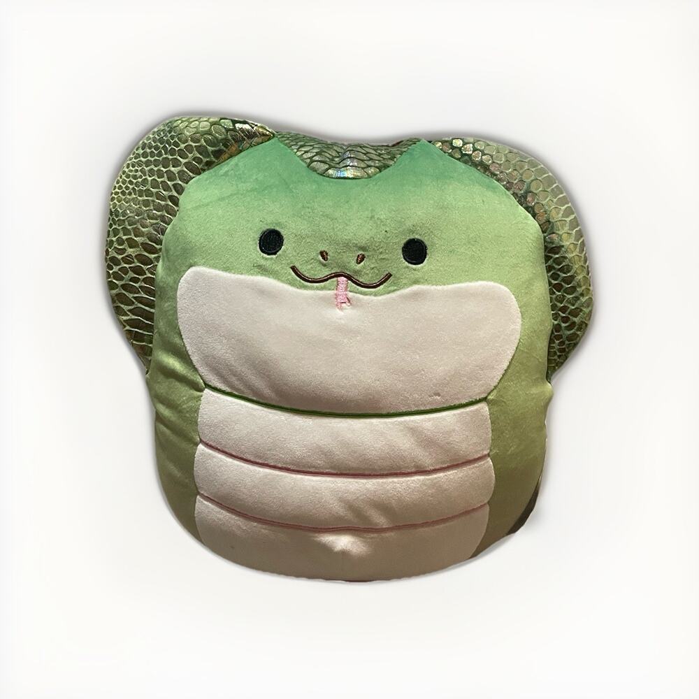 Khaled 12 inch Squishmallow‎ NWT King Cobra Plush Toy Snake Green